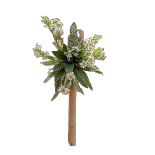 staff, crown, flower, weapon transparent PNG cut-out