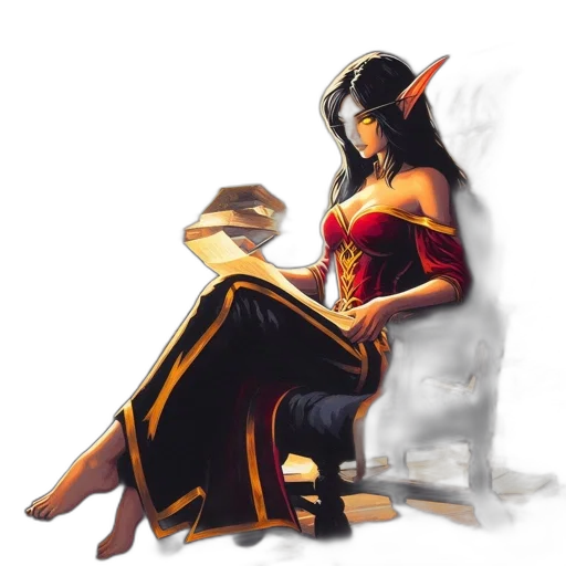 dragon, crown, staff, fantasy art transparent PNG cut-out