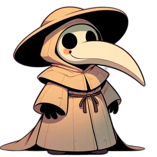 hat, mask, staff, jacket transparent PNG cut-out