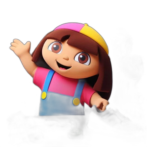 staff, dress, face, 3d render transparent PNG cut-out