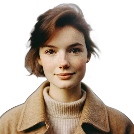 face, jacket, hair, crown transparent PNG cut-out
