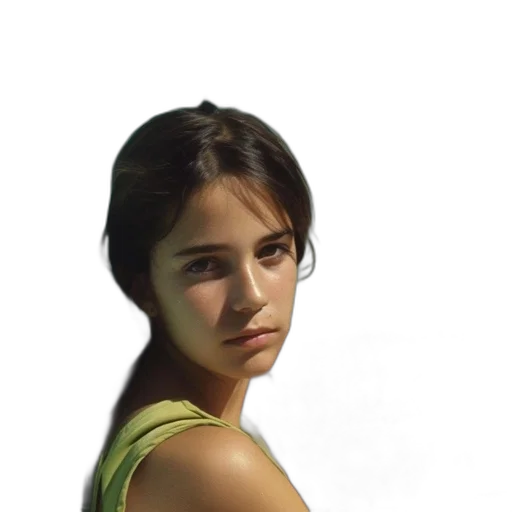 face, dress, jewelry, hair transparent PNG cut-out