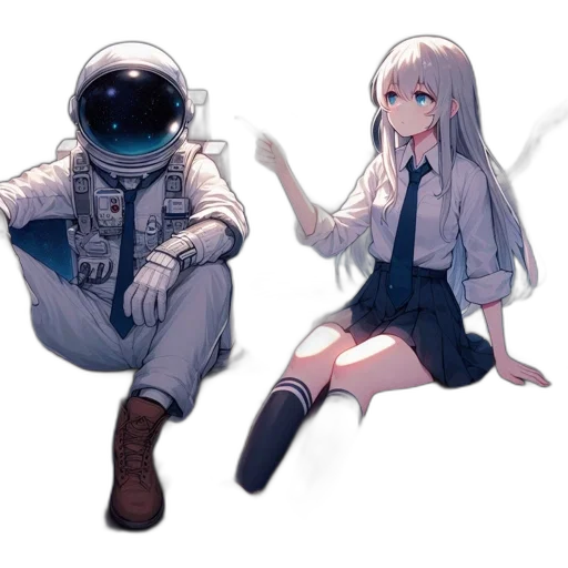 robot, creature, jacket, dress transparent PNG cut-out