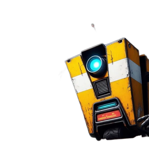 robot, concept art, 3d render, pixel art transparent PNG cut-out