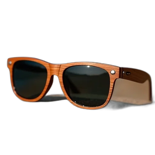 3d render, best, sunglasses, wooden transparent PNG cut-out