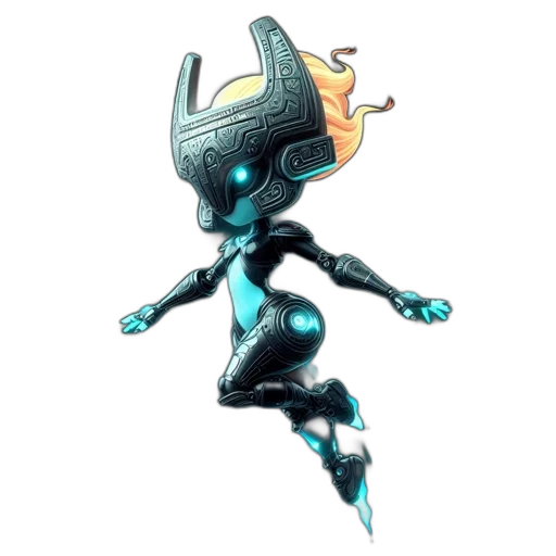 robot, weapon, mask, staff transparent PNG cut-out