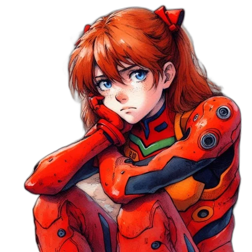 robot, jacket, face, weapon transparent PNG cut-out