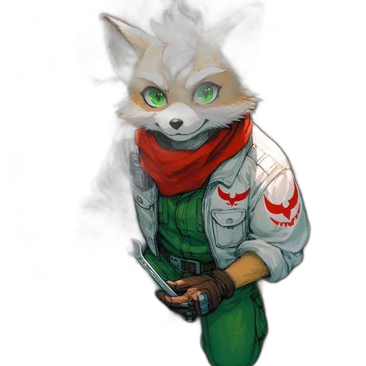 jacket, staff, animal, weapon transparent PNG cut-out