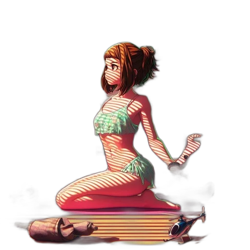 dress, creature, staff, robot transparent PNG cut-out