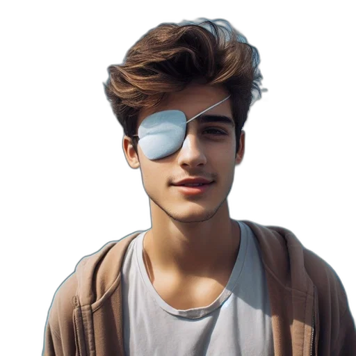 face, mask, jacket, weapon transparent PNG cut-out