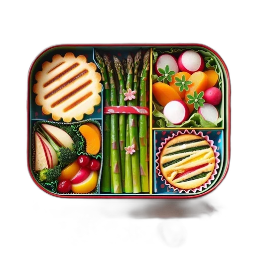 food, bento, box, displays transparent PNG cut-out
