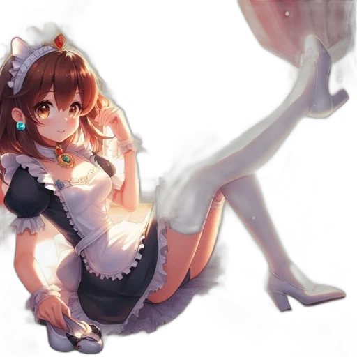 dress, staff, weapon, robot transparent PNG cut-out