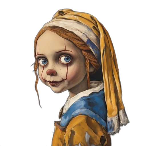 face, mask, creature, concept art transparent PNG cut-out
