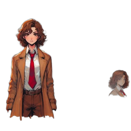 jacket, staff, creature, dress transparent PNG cut-out