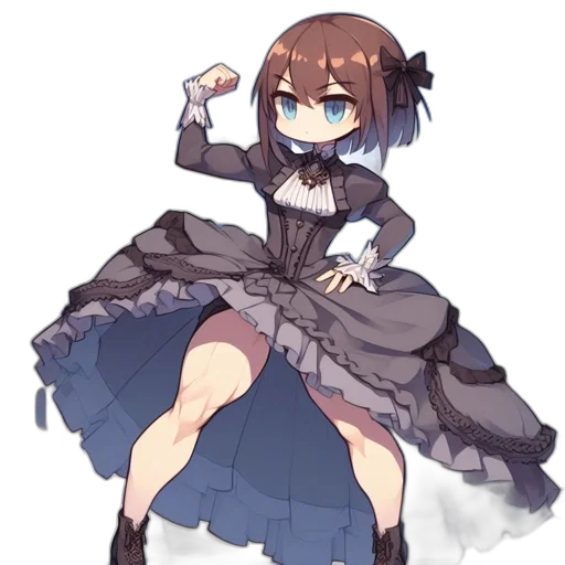 dress, weapon, staff, robot transparent PNG cut-out