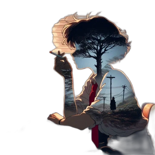 mask, umbrella, tree, face transparent PNG cut-out