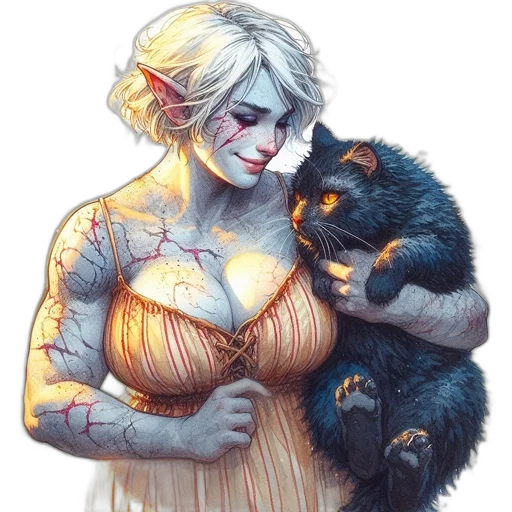 creature, dress, fantasy art, concept art transparent PNG cut-out