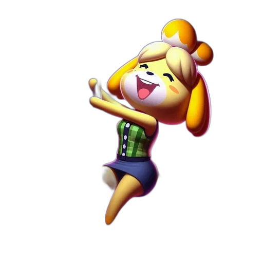 staff, animal, 3d render, pixel art transparent PNG cut-out