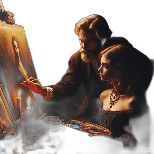 oil painting, concept art, photorealistic, fantasy art transparent PNG cut-out