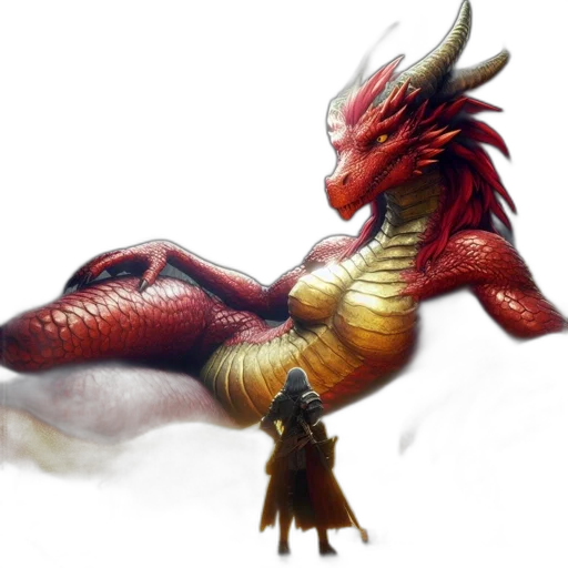 dragon, sword, staff, weapon transparent PNG cut-out