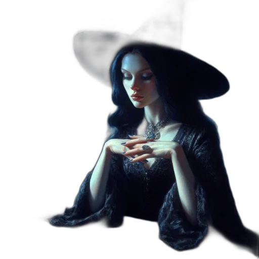 hat, staff, mask, dress transparent PNG cut-out