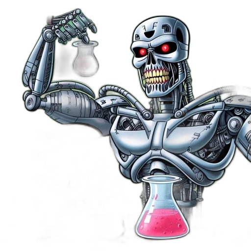 robot, concept art, comic book art, cyberpunk transparent PNG cut-out