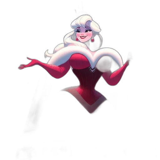 staff, hair, dress, crown transparent PNG cut-out