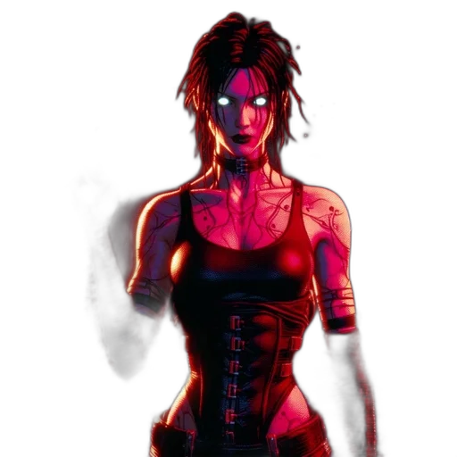 comic book art, cyberpunk, concept art, pixel art transparent PNG cut-out