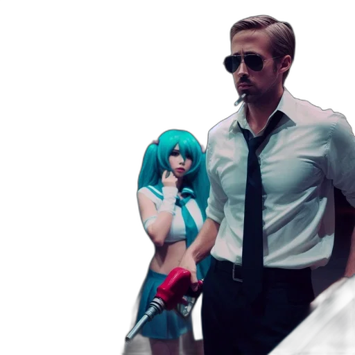 concept art, cyberpunk, anime, vaporwave transparent PNG cut-out