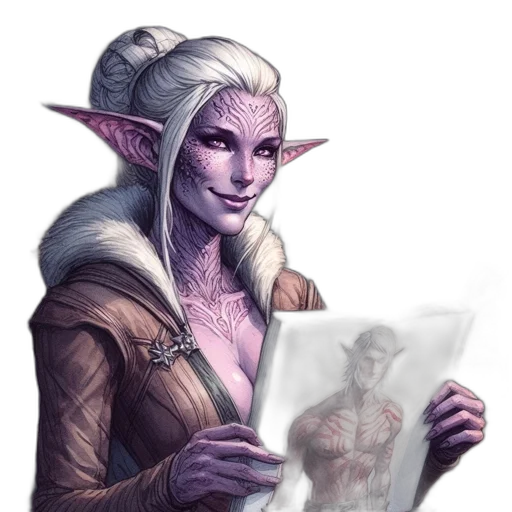 face, dragon, staff, fantasy art transparent PNG cut-out