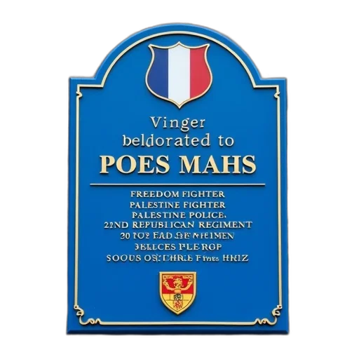 blue, plaque, red, white transparent PNG cut-out