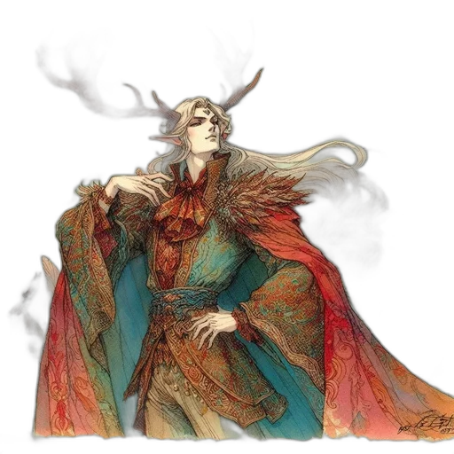 dragon, crown, dress, concept art transparent PNG cut-out