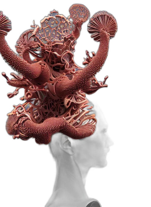 dragon, creature, crown, robot transparent PNG cut-out