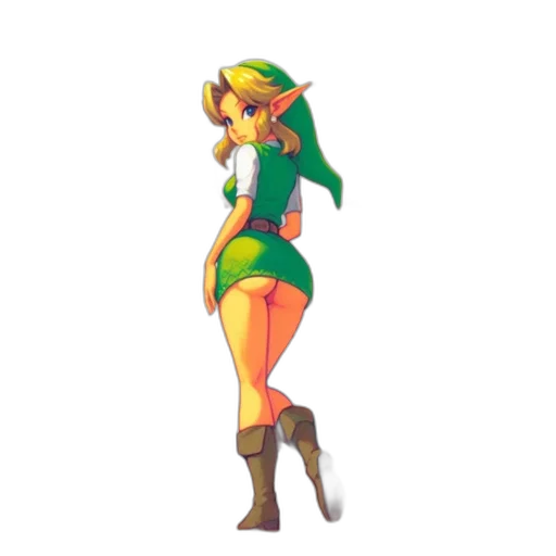 dress, staff, weapon, pixel art transparent PNG cut-out