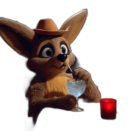 animal, hat, staff, creature transparent PNG cut-out
