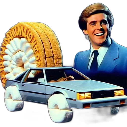 car, absurd, scene, features transparent PNG cut-out