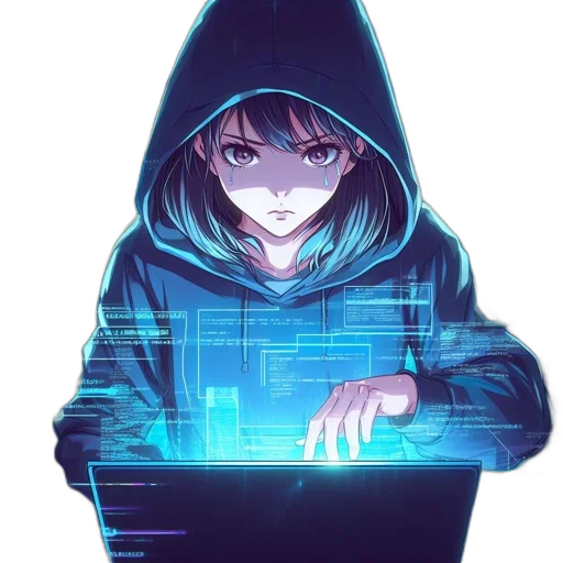 jacket, robot, weapon, staff transparent PNG cut-out