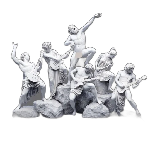 3d render, concept art, classical, statues transparent PNG cut-out