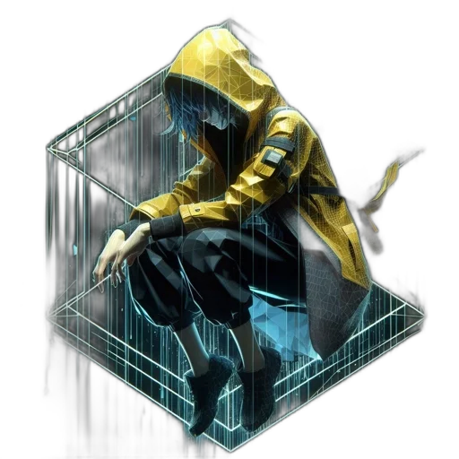 jacket, mask, umbrella, robot transparent PNG cut-out