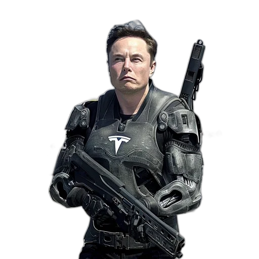 weapon, robot, staff, face transparent PNG cut-out