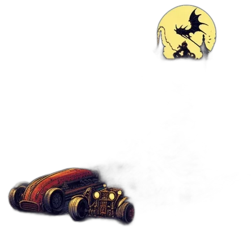 weapon, dragon, car, creature transparent PNG cut-out
