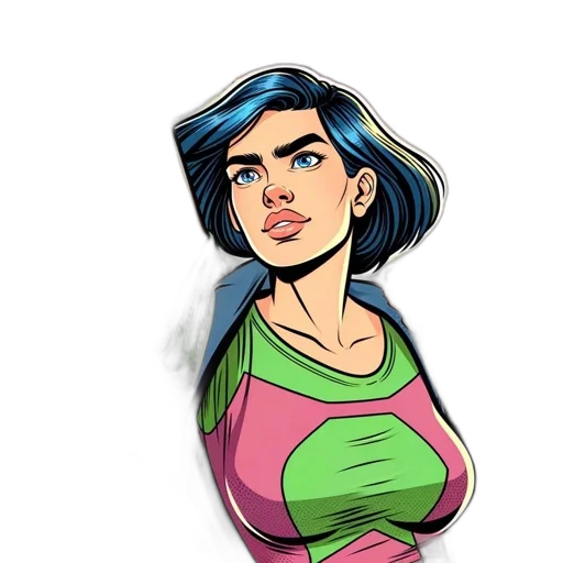 dress, comic book art, cartoon, concept art transparent PNG cut-out