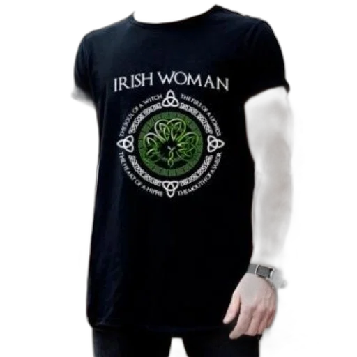 black, t-shirt, text, irish transparent PNG cut-out