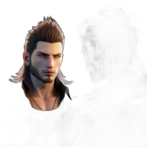 face, hair, staff, mask transparent PNG cut-out