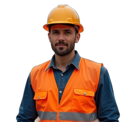 staff, jacket, hat, face transparent PNG cut-out