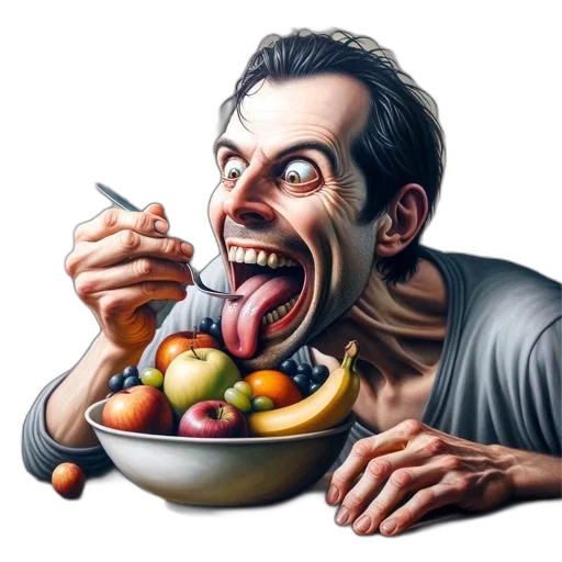 food, face, photorealistic, concept art transparent PNG cut-out