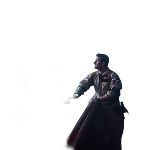 sword, jacket, staff, robot transparent PNG cut-out
