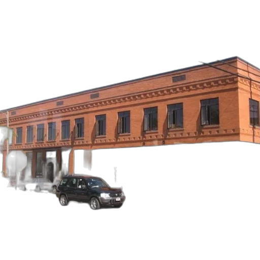 building, car, 3d render, photorealistic transparent PNG cut-out