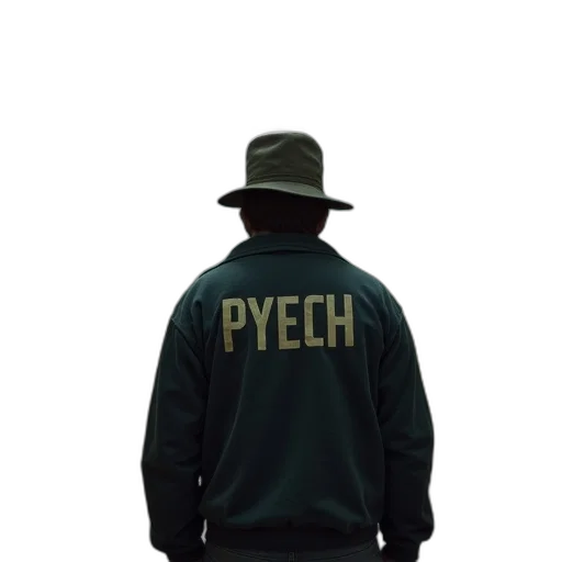 jacket, hat, staff, concept art transparent PNG cut-out