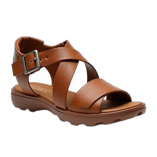shoes, pair, brown, sandals transparent PNG cut-out